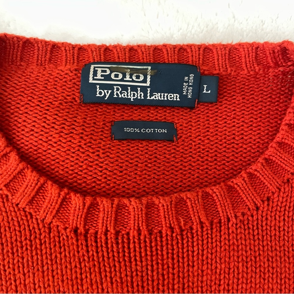 Polo by Ralph Lauren Men's Red-Orange Sweater